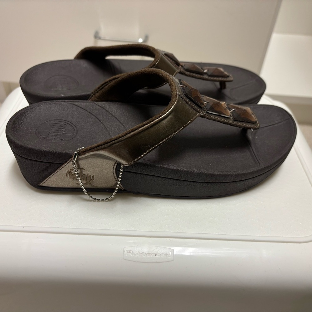 Fitflop Pietra Bronze Sandals, Size 7